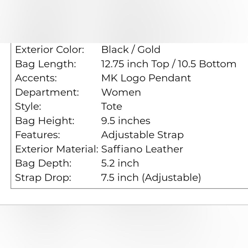 Michael Kors black handbag tote Frame jet set saffiano leather medium - Picture 13 of 13